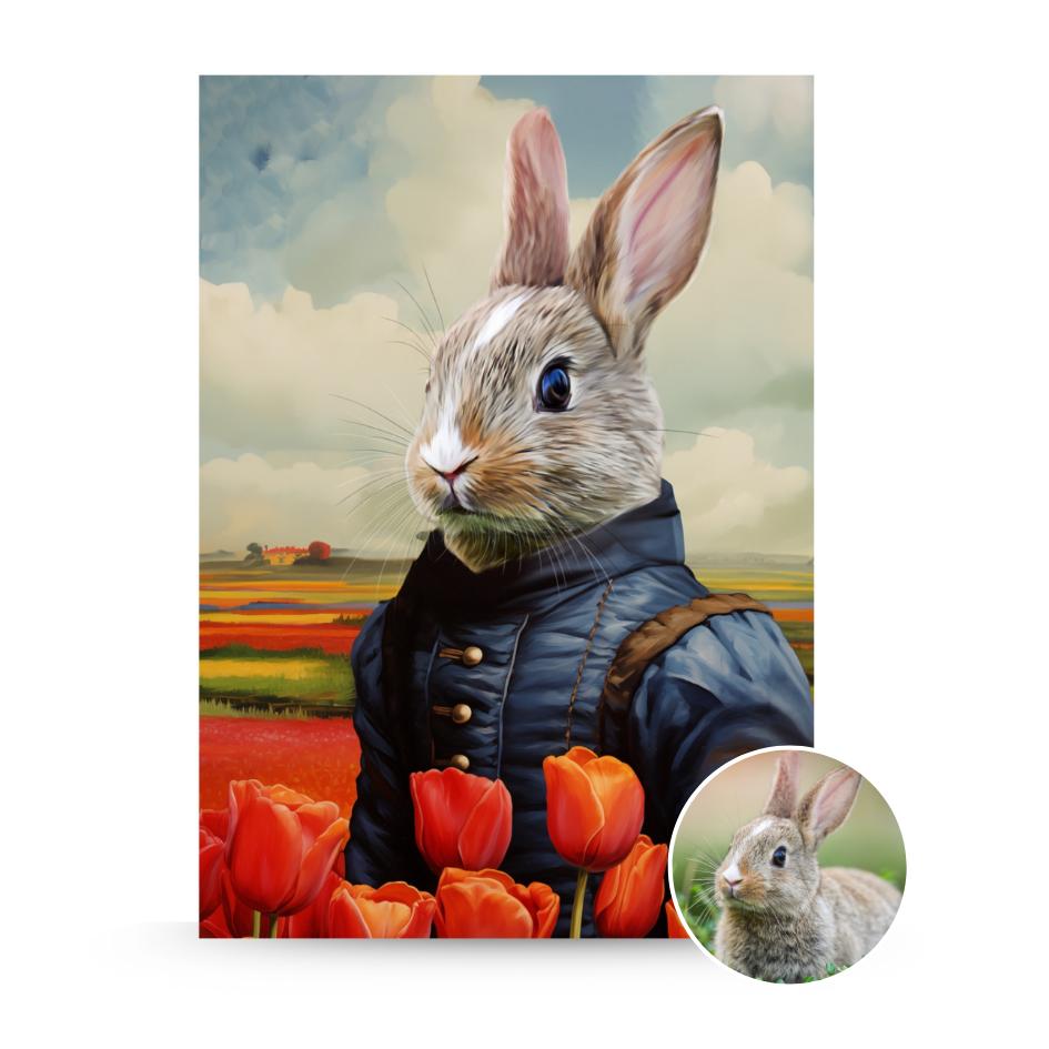 Le Cultivateur de Tulipes - Portrait d'Animal